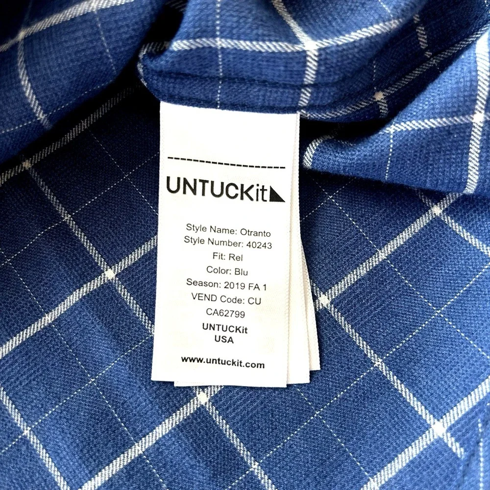 NWOT‎ Untucket Ortranto style wrinkel free Classic Business Casual size M